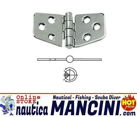 Cerniera Inox A Mezzo Incasso 74x37 Mm 025 3880 4 70 Nautica