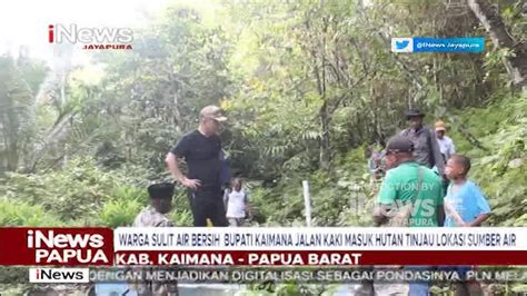 INEWS PAPUA WARGA SULIT AIR BERSIH BUPATI KAIMANA JALAN KAKI MASUK