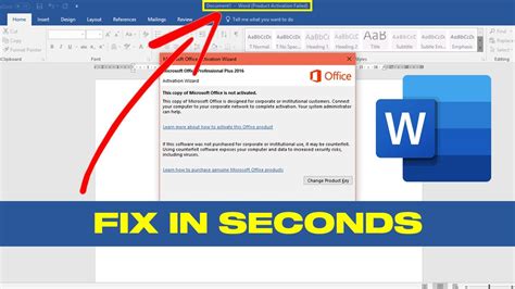 Fix Product Activation Failed In Microsoft Word How To Solve Ms Word