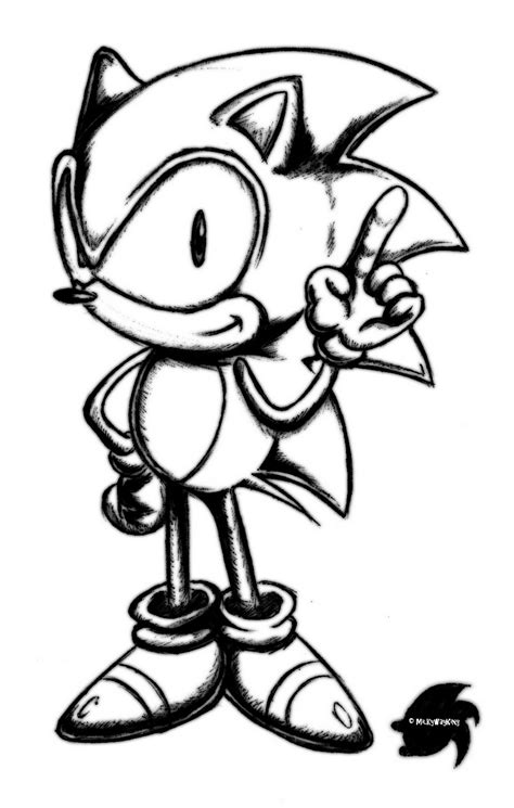 Sonic the Hedgehog Sketch - Classic Sonic by MilkywayKing on DeviantArt