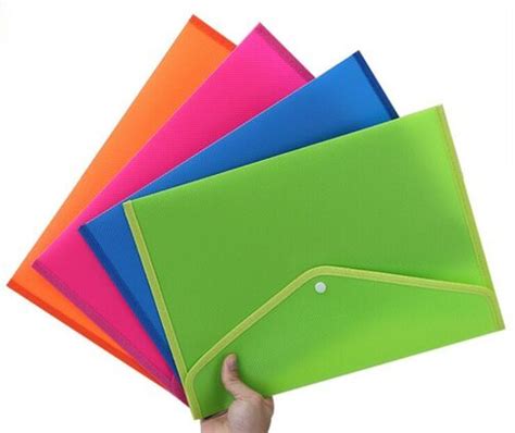 Plastic Envelope Organizer A4 Size Clear Document Bag Expanding File ...