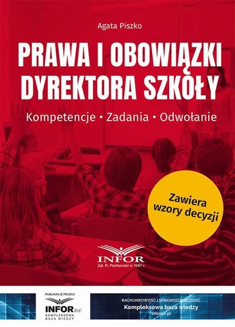 E Book Prawa I Obowi Zki Dyrektora Szko Y Kompetencje Zadania