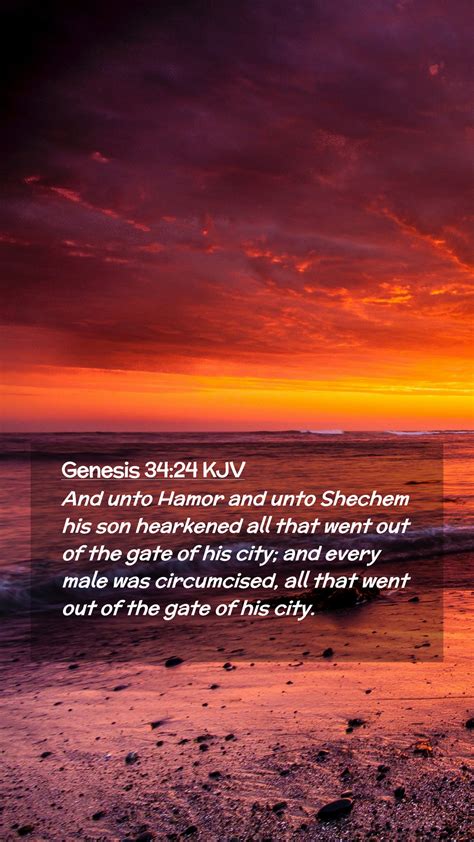 Genesis 3424 Kjv Mobile Phone Wallpaper And Unto Hamor And Unto