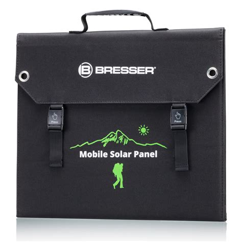 Bresser Mobiles Solar Ladegerät 60 Watt mit USB u DC Anschluss