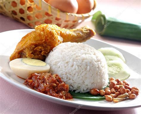 Nasi Lemak Traditional Spicy Rice Dish Stock Photo Heinteh