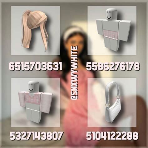 Credits To Snxwywhite On Instagram💗 Roblox Codes Coding Clothes Roblox Roblox