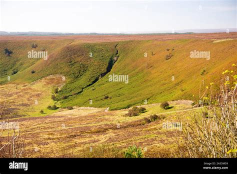 Beautiful Scenic Moorland Overlooking Hole Of Horcum Levisham Moor Near