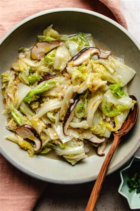 Sauteed Napa Cabbage With Shiitake I Heart Umami