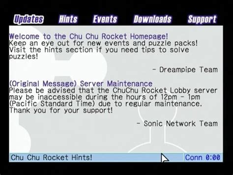 Chuchu Rocket Website Restored Dreamcast Live