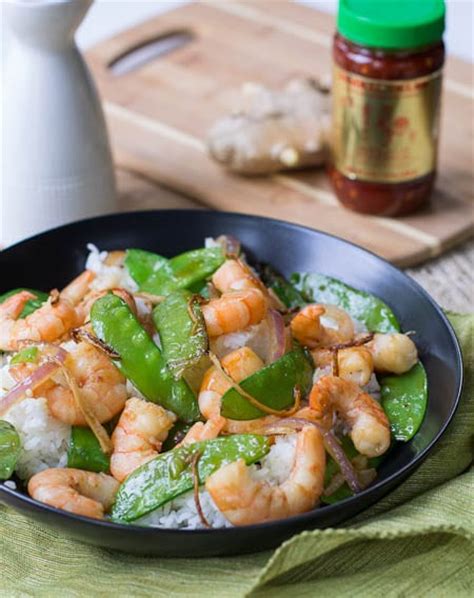 Gingered Stir Fry With Shrimp And Snow Peas Spicy Southern Kitchen