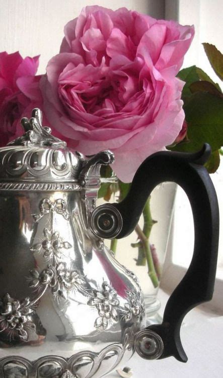 Grandmas Dreams Pink Saturday Spring Tea Party Silver Teapot