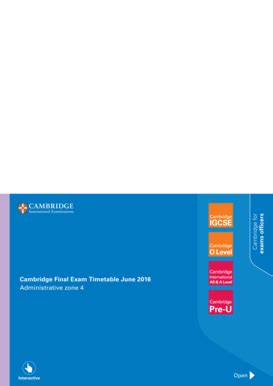 Fillable Online Cie Org Juneau Examination Timetable 2016 Form Fax