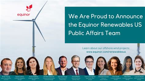 Equinor Announces Public Affairs Team For Us Offshore Wind Projects