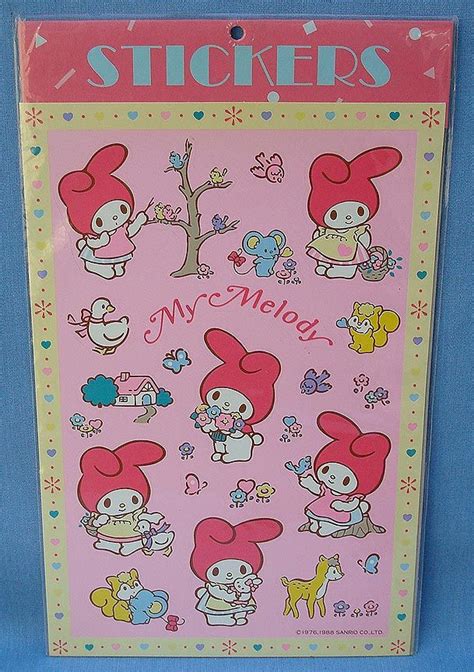 Vintage My Melody Stickers | Fun stickers, Sticker collection, Cool ...