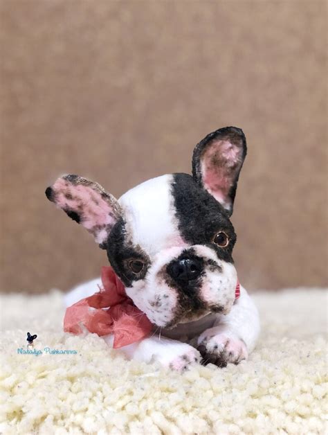 Realistic Toy French Bulldogs Puppydog 79in 20 Cm Made To Etsy