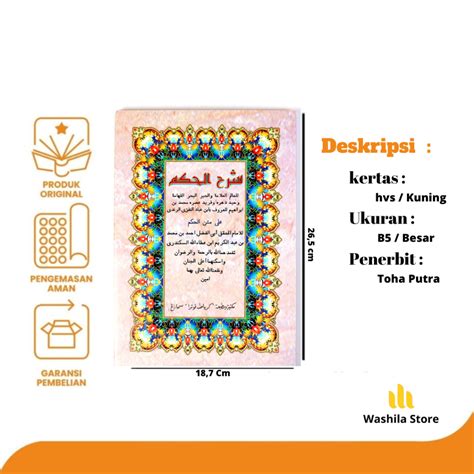 Jual Kitab Kuning Syarah Al Hikam Ibnu Athaillah As Sakandari Soft