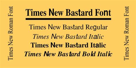 Times New Bastard The Bold New Font With A Twist Different Fonts