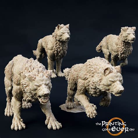 Morthan Warg Worg Wolf Pack Miniature Dandd Dnd Ebay