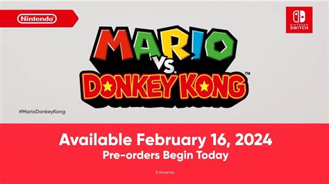 Mario Vs Donkey Kong Remake Announced Releases February 16 2024