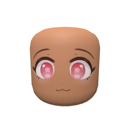 Adorable Anime Face Head Cute Pink Mask Roblox Item Rolimon S