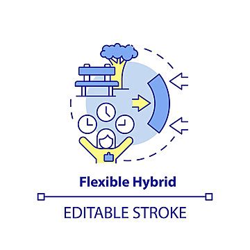 Flexible Hybrid Turquoise Concept Icon Communication Flexible Employee