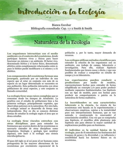 01 Introducción a la Ecología Bianca Escobar bianchica uDocz