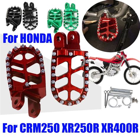 Dirt Bike Footrest Footpegs Foot Pegs Pedal Parts For Honda Crm Crm