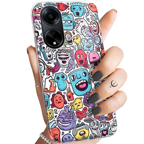 Etui Do Oppo A G Wzory Doodle Zwierz Ta Potwory Rysunki Obudowa Case