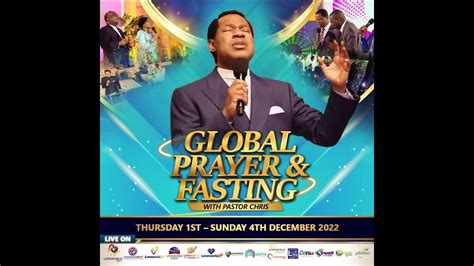 Global Prayer Fasting With Pastor Chris Day Youtube