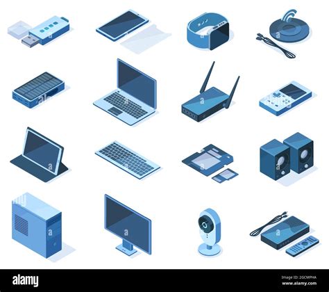 Isometric Electronic Technology 3d Wireless Gadget Devices Network