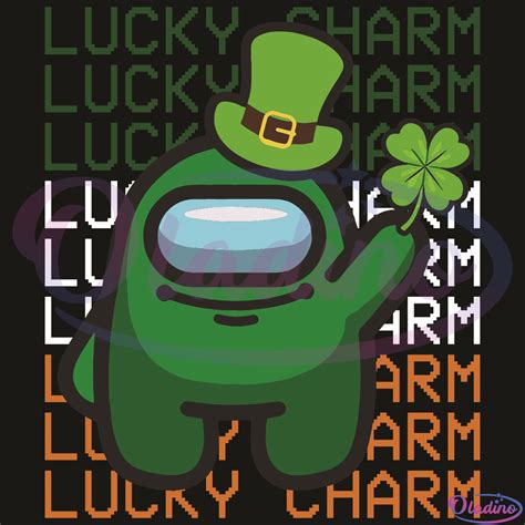 Lucky Charm Among Us Shamrock Svg File Patrick Svg Among Us Svg