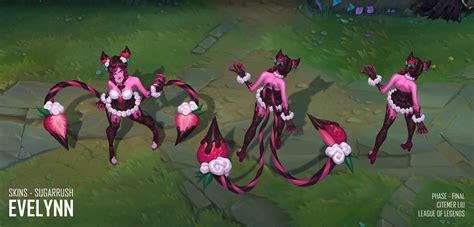 League Of Legends Art Sugar Rush Evelynn Concept Art And Nami Fan Skin Not A Gamer