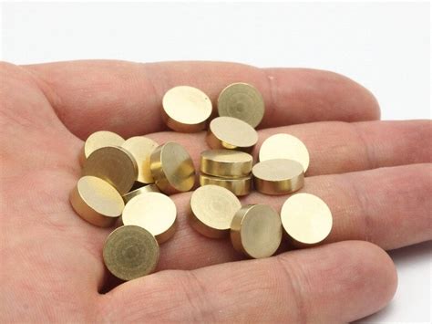 Thick Cut Discs 10 Raw Brass Round Discs 10x3mm D370 Etsy