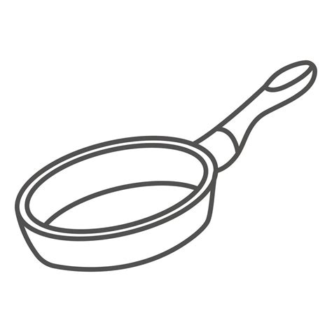 Frying Pan Icon Outline Style 15174692 Vector Art At Vecteezy