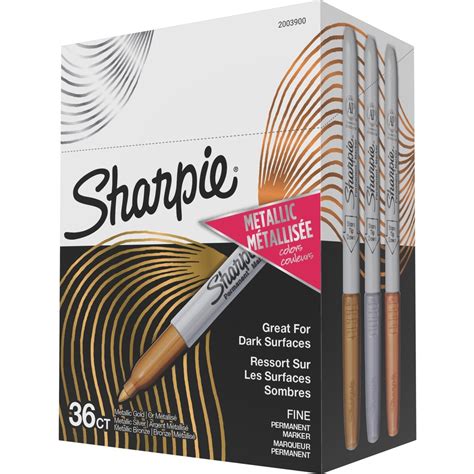 SAN39100 Sharpie Metallic Permanent Markers Fine Marker Point