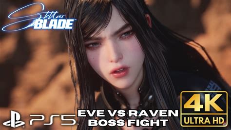 Raven Boss Fight | Stellar Blade 4K Clips (EVE VS RAVEN) | No ...