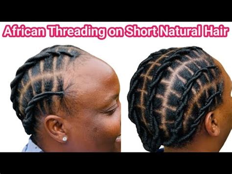 DIY African Threading On Short Natural Hair Step By Step YouTube