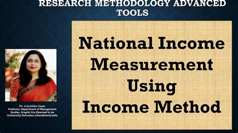 National Income Measurement Using Income Method National Income