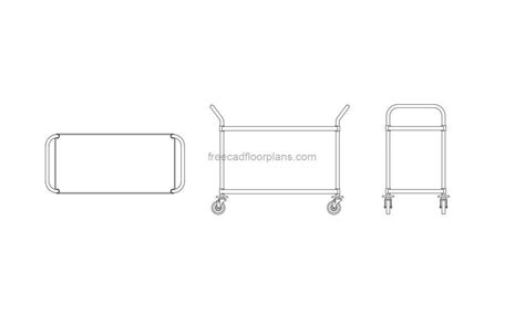 Trolley Table Free Cad Drawings