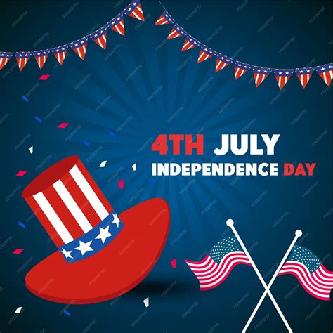 Premium Vector | Realistic background for american 4th of july celebration
