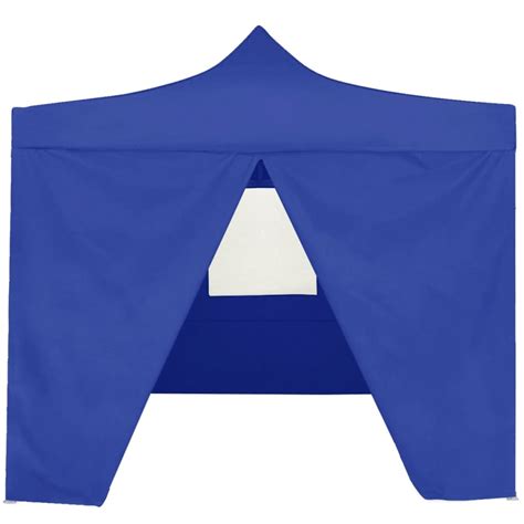 Gazebo Pieghevole Professionale Pareti X M Acciaio Blu Amdgarden