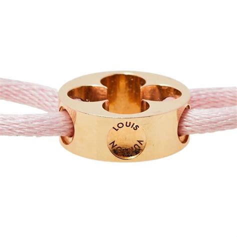 Louis Vuitton Empreinte 18k Rose Gold Pink Cord Bracelet Louis Vuitton