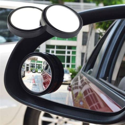 Pcs Round Blind Spot Mirror Degree Adjustabe Hd Glass And Abs