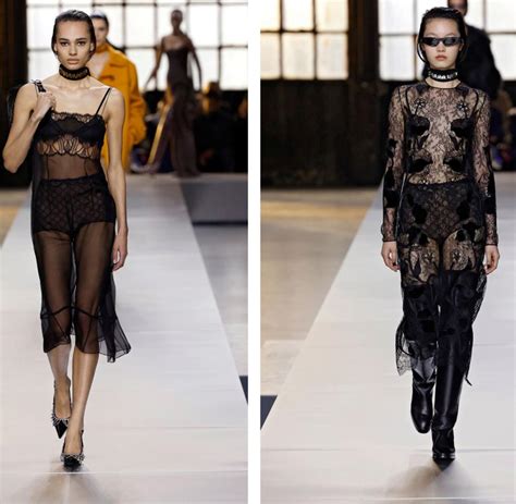 Milan Fashion Week Mit Naked Dresses Von Gucci Dolce Gabbana Co