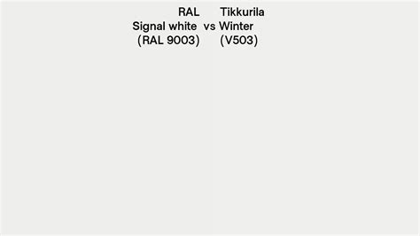 Ral Signal White Ral Vs Tikkurila Winter V Side By Side