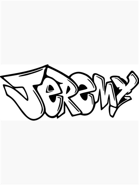 Jeremy Graffiti Name Design Sticker For Sale By Namethatshirt