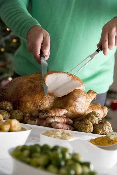 Roast Turkey Christmas Dinner — Stock Photo © monkeybusiness #4765402