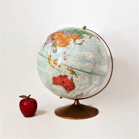 Vintage Repogle Classroom Globe 12 Inch School Globe Etsy Vintage Office Decor Vintage