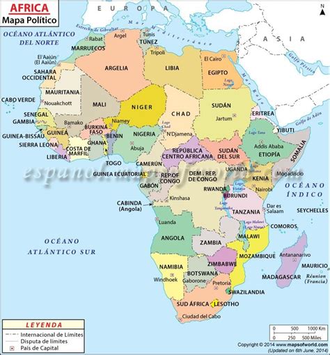 Mapa Político Da África - Mapa Da áfrica Político - BINKEDU