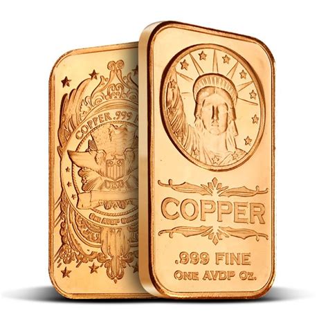 Coins Us 1 Oz Copper Bar Statue Of Liberty